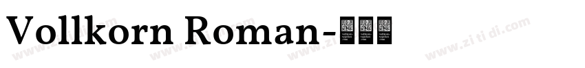 Vollkorn Roman字体转换